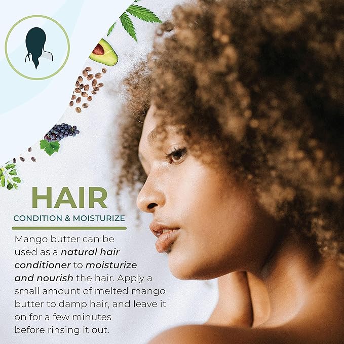 Zatural Mango Butter Organically Grown Mangos 100% Pure Cold Pressed Raw Creamy Butter (16 Ounce)