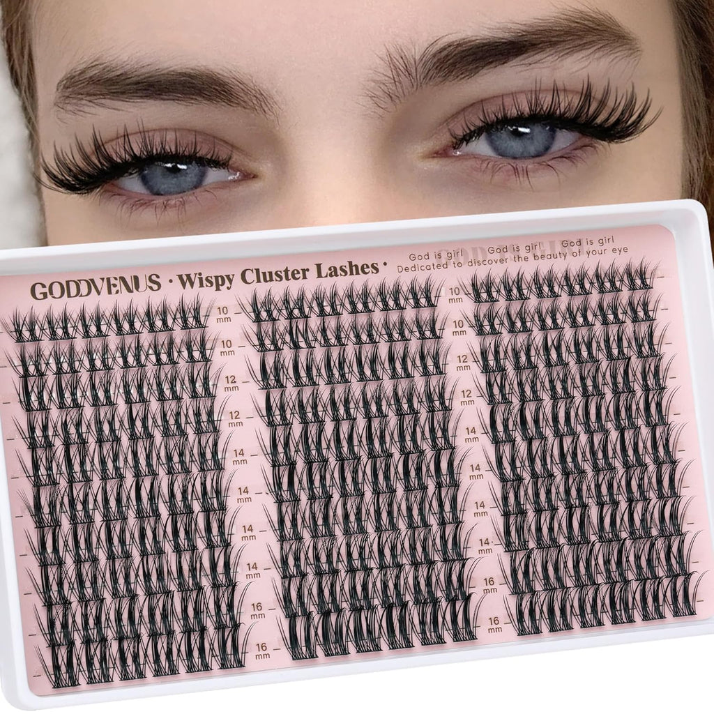 Manga Lash Clusters Natural Wispy Cluster Eyelash Extensions 180 Pcs Fairy C Curl Cluster Lashes 10-16mm Fluffy Lash Extensions Anime Cosplay No Plastic Feel Individual Lash by Godddvenus