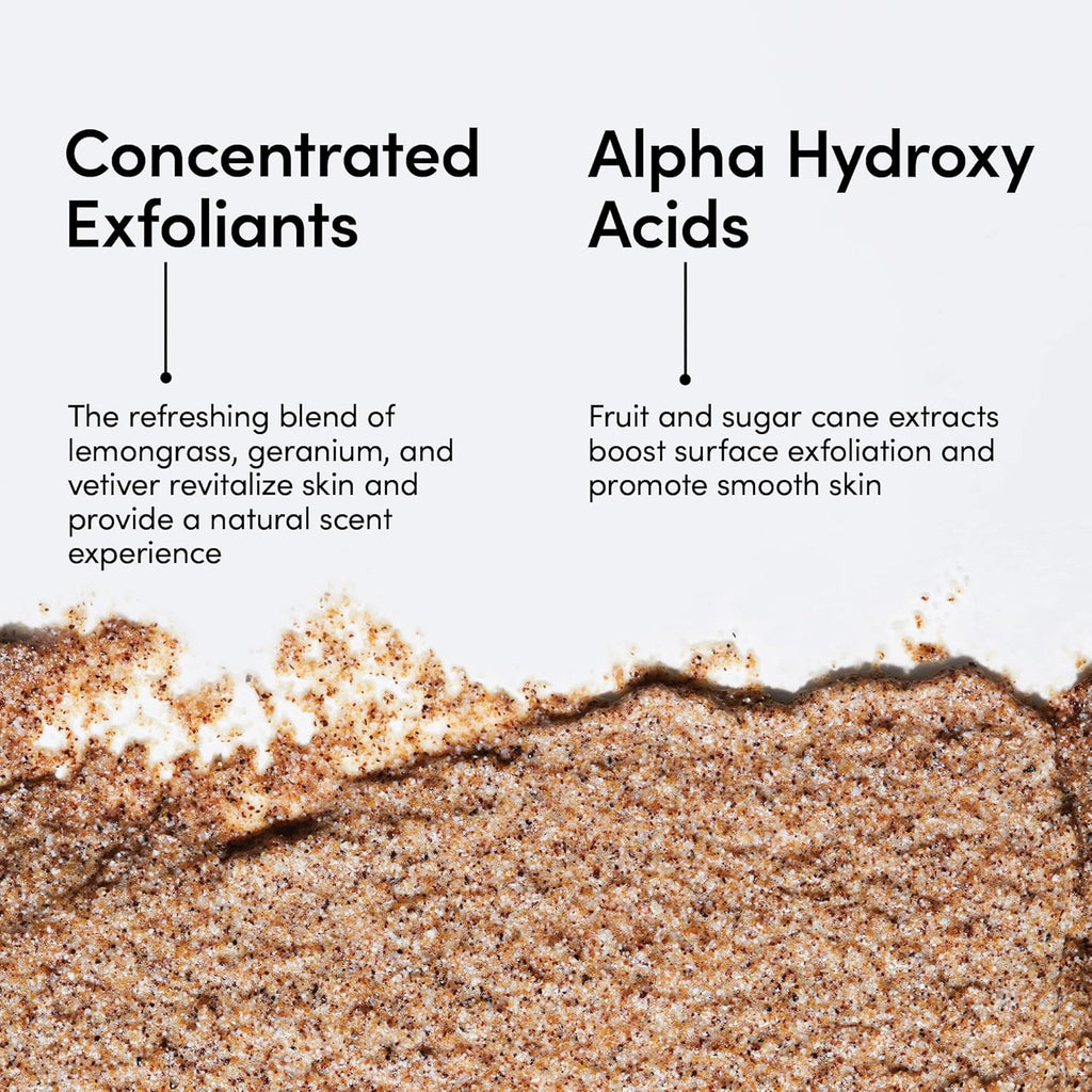 LATHER Bamboo Lemongrass Foaming Body Scrub - Gentle Exfoliating & Hydrating Scrub for All Skin Types - Leaves Soft & Smooth Skin - Scrub for the Body, Hands & Feet - 8 Oz Jar