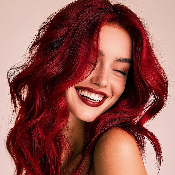 GK HAIR Global Keratin Red Red Bombshell Masque (7.05 Fl Oz/200 g) Semi-Permanent Long Lasting Hair Toning Color Pigments Moisturizing Styling and Coloring Mask for All Hair Types Unisex