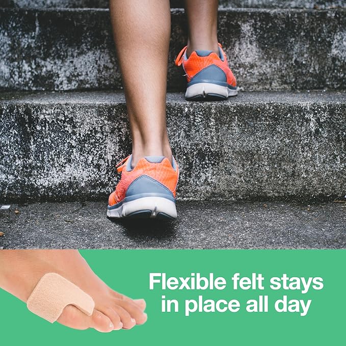 ZenToes Callus Pads | U-Shaped Design Moleskin Blister Pads | Self-Stick Adhesive Felt All Day Comfort Cushions for Calluses and Corns | Reduce Pressure and Friction | 48 Count (Beige)