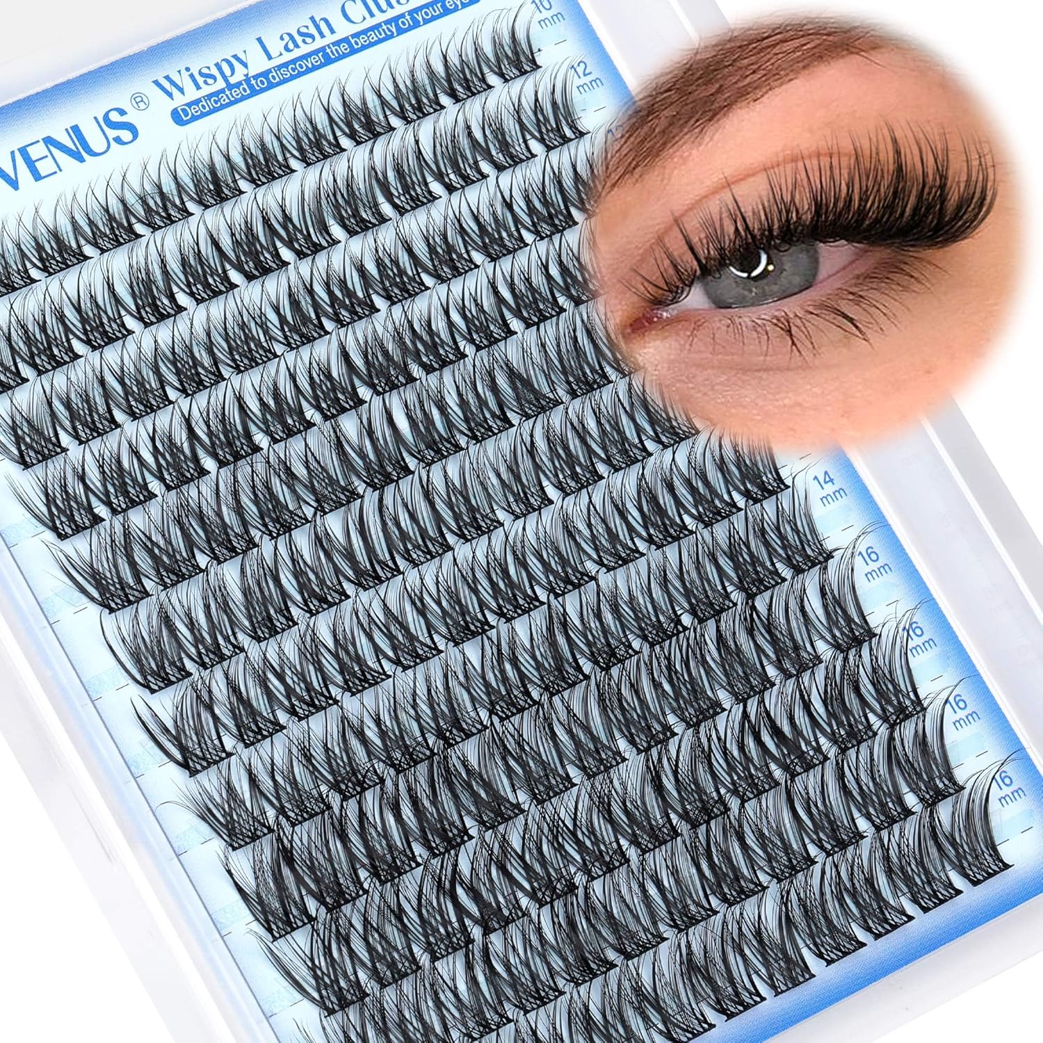 Wispy Lash Clusters Natural Lashes Clusters Wispy Eyelash Clusters CD Curl Cluster Eyelash Extensions DIY Individual Lashes Invisible Band Lash Extension Fluffy Eyelashes Clusters