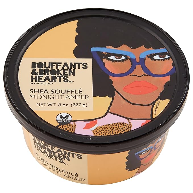 Bouffants Bundle - African Black Soap (8oz) | Whipped Shea Butter Souffle (Midnight Amber)