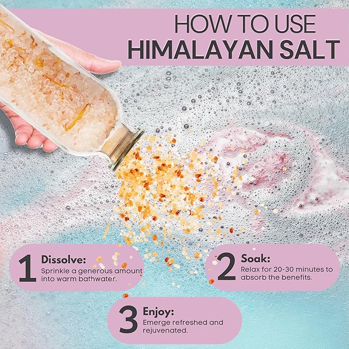 Himalayan Bath Salt - Luxurious Bath Salts for Relaxation, Skin Care, and Aromatherapy, Infused with Natural Ingredients (Various Scents) (Lemongrass)