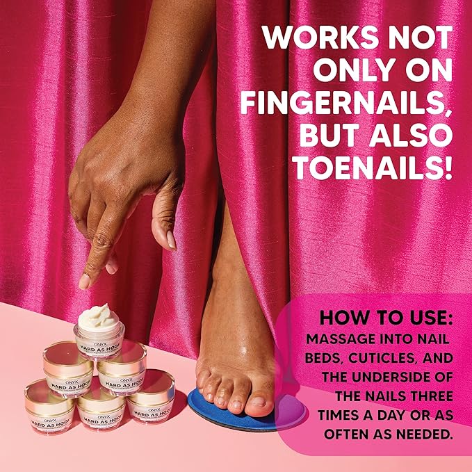 Onyx Professional Hard as Hoof Nail Strengthening Cream with Coconut Scent, Nail Growth & Conditioning Cuticle Cream Stops Splits, Chips, Cracks & Strengthens Nails, 1 oz