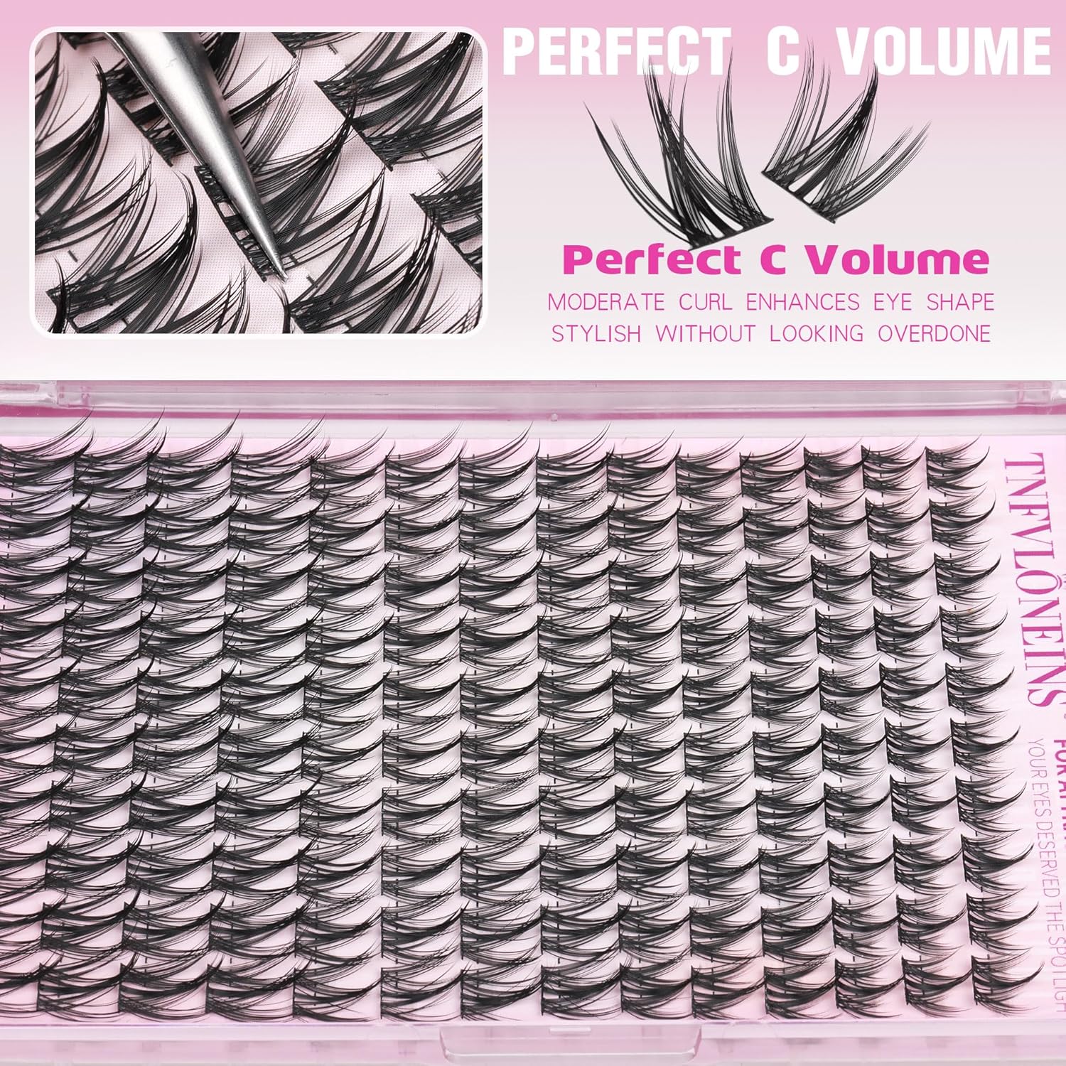 Wispy Lash Clusters Manga Cluster Eyelash Extensions Natural Fairy Eyelash Clusters 140Pcs Individual Lashes Clusters CC Curly Spiky Lash Extension by TNFVLONEINS