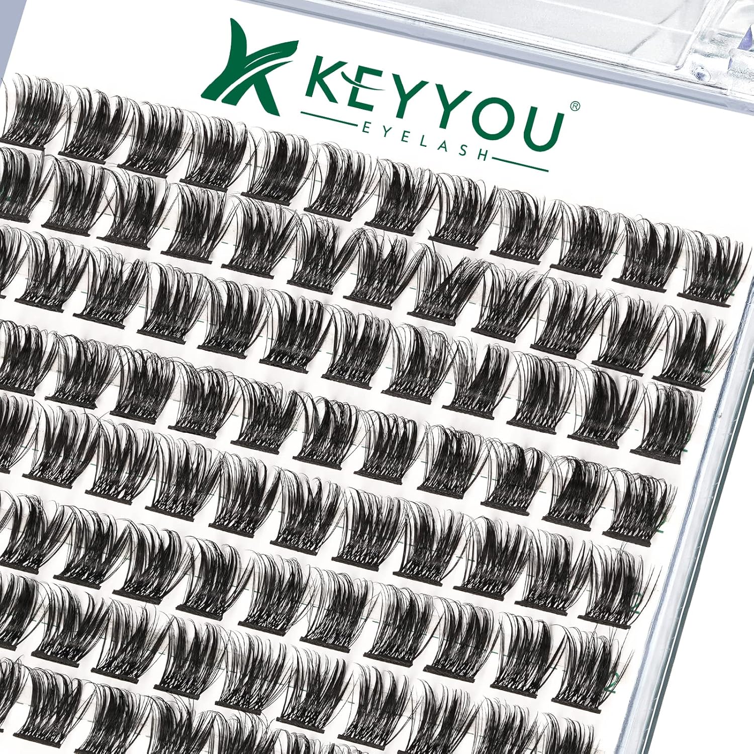 Lash Clusters,96 Pcs Cluster Lashes Y06 D Curl 12mm DIY Lash Extensions Eyelash Clusters,KEYYOU Volume Wispy Individual Lashes Soft&Comfortable Easy DIY at Home(Y06,D-12mm)