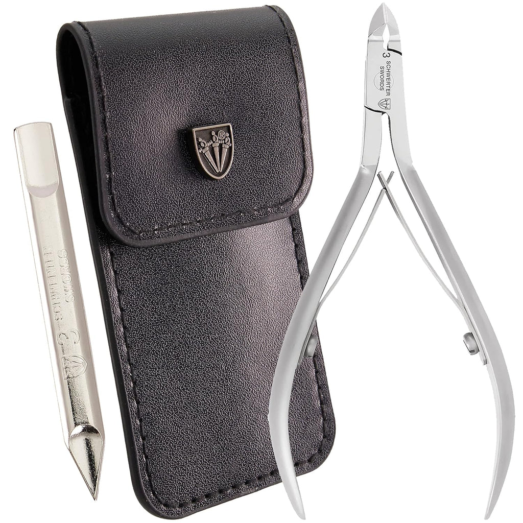 3 Swords Germany – brand quality stainless CUTICLE SKIN NIPPERS - REMOVER - CUTTER manicure pedicure grooming for professional fingernail & toenail care by 3 Swords