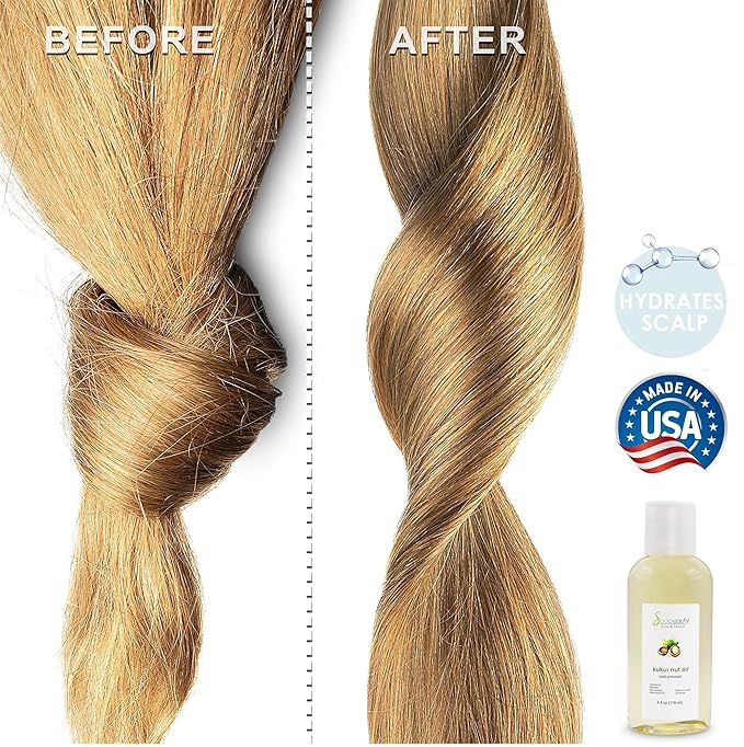 Soapeauty Kukui Nut Oil | 100% Pure & Natural | Cold Pressed | Moisturizing Oil for Skin, Hair, and Soap Making | 48 fl oz (3 * 16 fl oz)