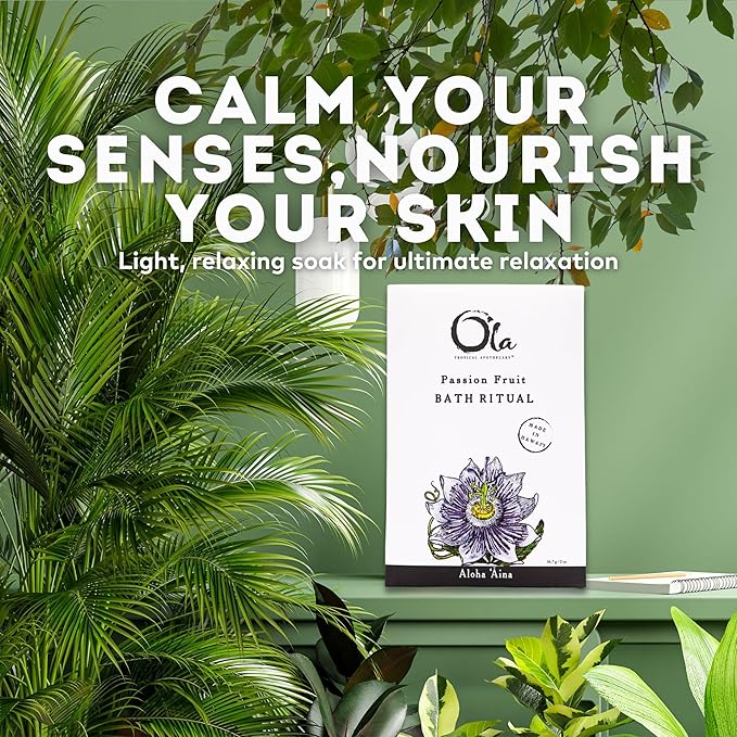 Ola Tropical Apothecary Passion Fruit Scented Hawaiian Sea Salt Bath Rituals - 2 oz