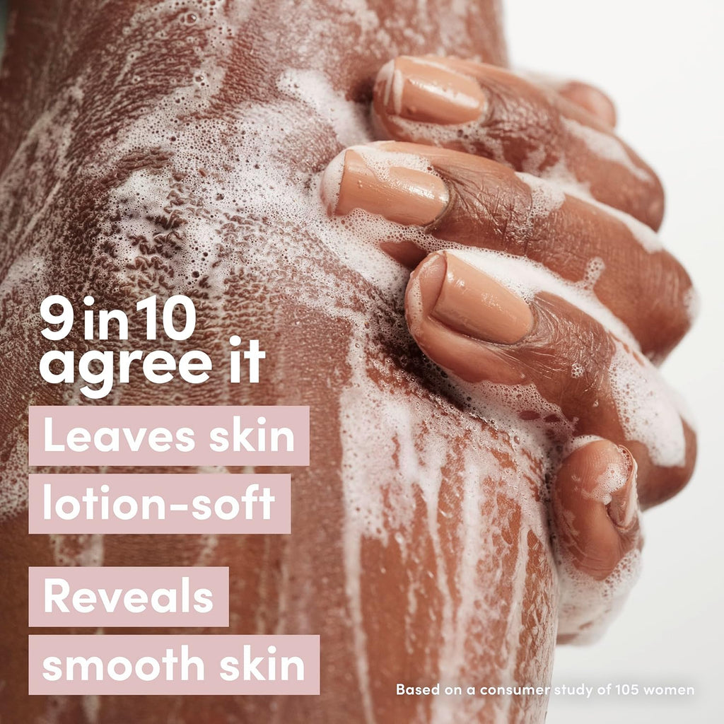 Dove Exfoliating Body Wash Melanin Even Tone Promotes Even Skin Tone 5% pro-ceramide serum with BHA 18.5 oz