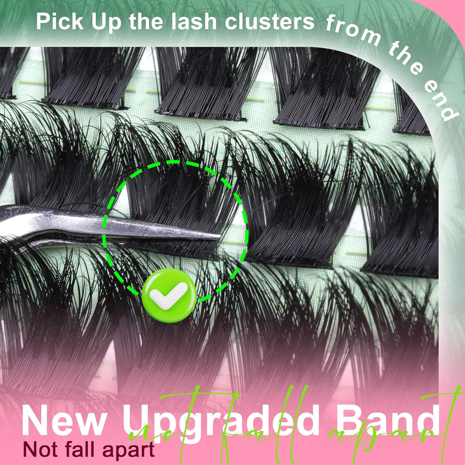 Ruairie Lash Clusters Eyelash Clusters Eyelash Extensions Thick Cluster Lashes Extension 8-16MM Individual Lashes 300D Volume Eye Lash Clusters D-Curly Individual Eyelashes Wispy