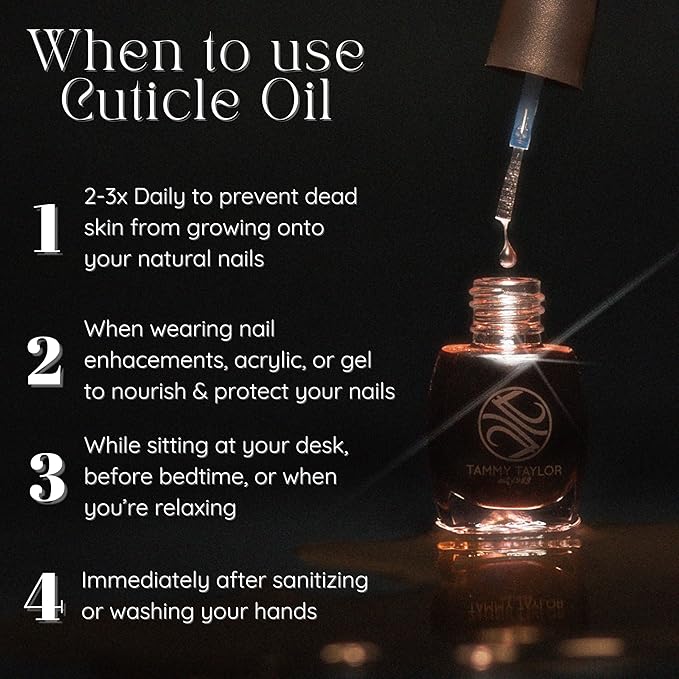 Tammy Taylor Hydrating Nail Cuticle Oil w/Cuticle Cream | Peach Cuticle Softener w/Vitamin E, Jojoba Oil, Natural Ingredients & USA Made Professional Nail Growth Oil for Growth and Strength .50 oz