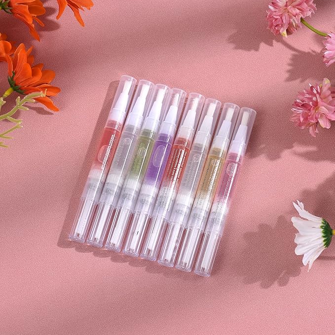 8Pcs Flavors Nail Revitalize Oil Pen Nail Treatment Kit Set