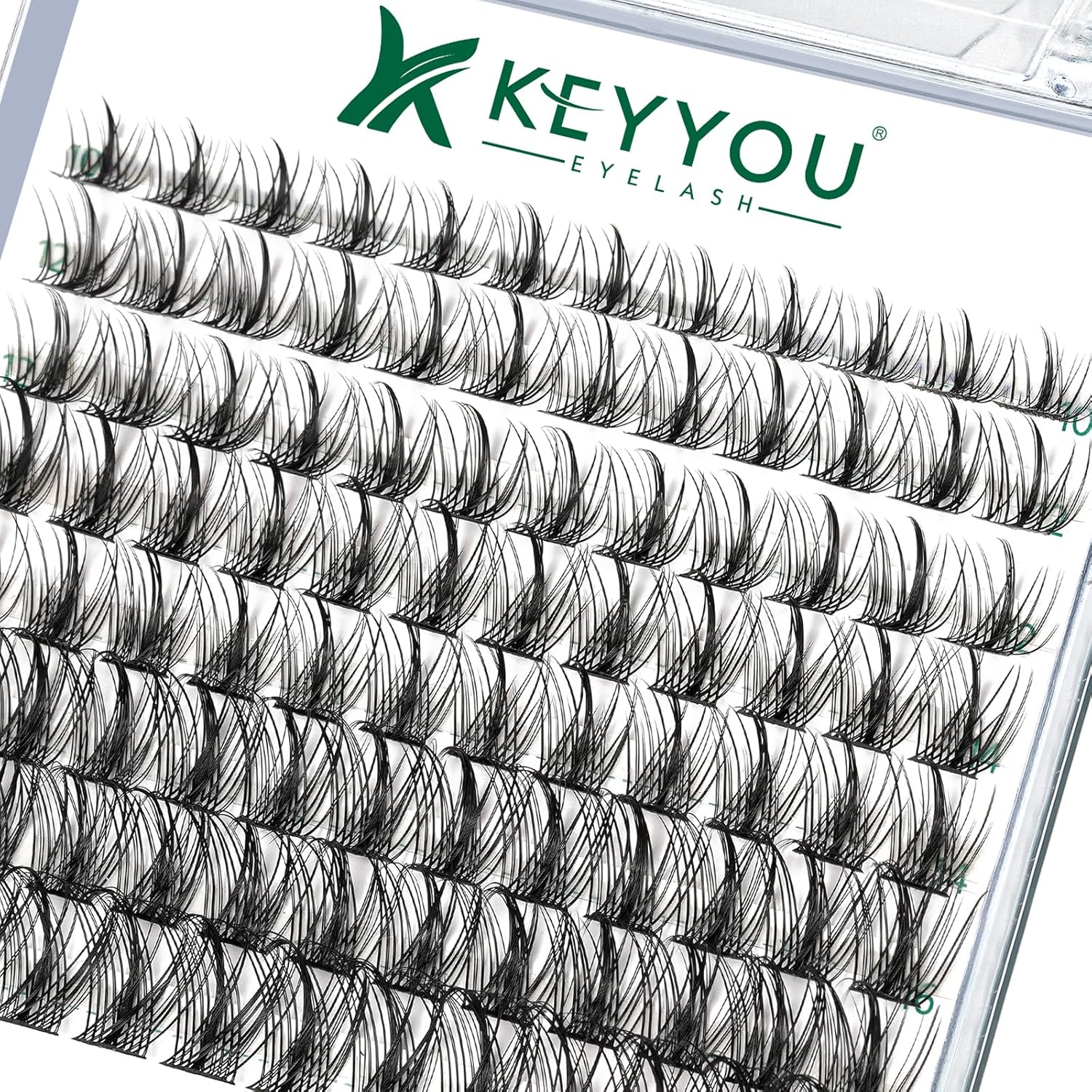 Lash Clusters,96 Pcs Cluster Lashes D Curl 8-18MIX DIY Lash Extensions Eyelash Clusters,KEYYOU Volume Wispy Individual Lashes Soft&Comfortable Easy DIY at Home(Y09,D-8-18MIX)