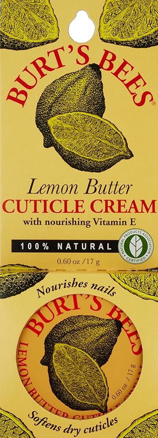 Burt's Bees 100% Natural Lemon Butter Cuticle Cream - 0.6 Ounce Tin (Pack of 6)