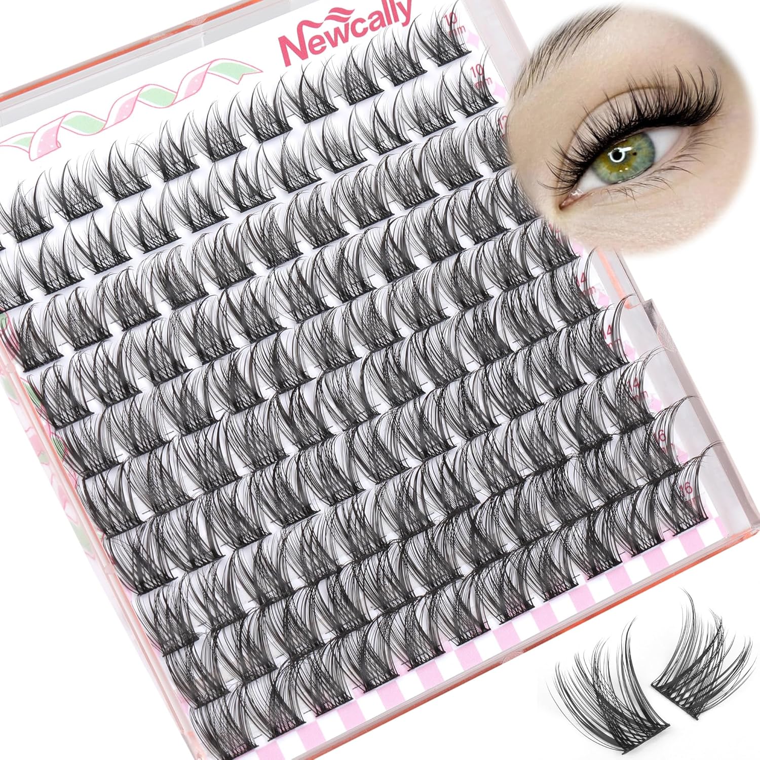 Lash Clusters Natural Lash Extension Wispy Eyelash Clusters C-curly DIY Eyelash Extension 10-16MM Individual Lashes Cluster Eyelash Extension by Newcally