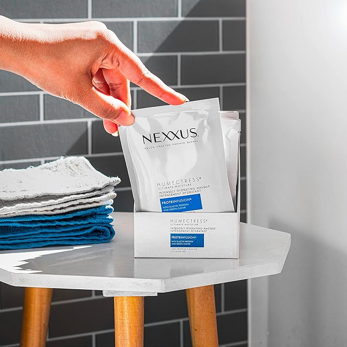 Nexxus Humectress Moisturizing Hair Masque for Dry Hair Pack of 10 deep conditioning hair treatment 1.5 oz