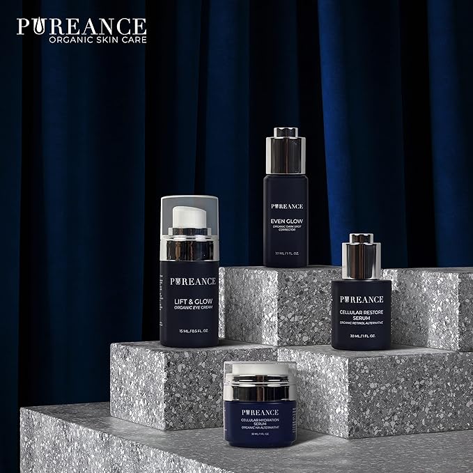 PUREANCE Organic Hydrating Serum for Face - Tremella Mushroom Stimulates Collagen and Cellular Growth, Hyaluronic Acid Serum Enhances Moisture and Nourishes Skin