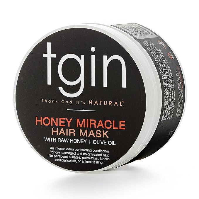 TGIN Honey Miracle Hair Mask Duo, 12 oz (Pack of 2) for Natural, Dry, Curly, Type 3c and 4c Hair