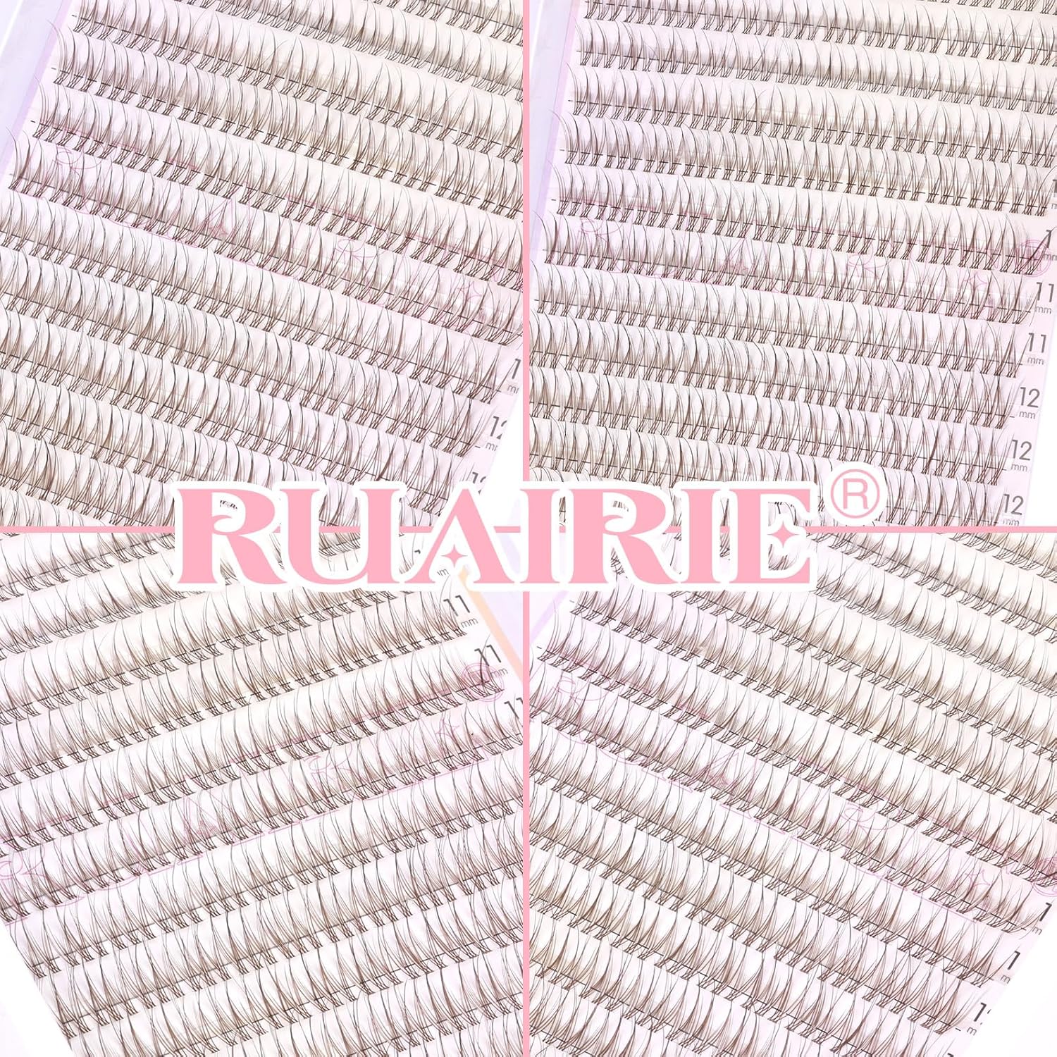 Brown Lash Clusters Wispy Eyelash Clusters Eyelash Extensions Natural Cluster Lash Extensions 168pcs CD-Curly DIY Individual Lashes