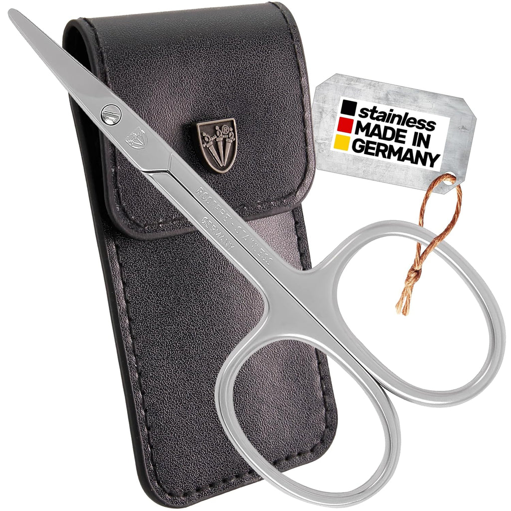 3 Swords Germany - brand quality STAINLESS STEEL CURVED CUTICLE SCISSORS (1 PIECE) with round tips for DIABETICS - manicure pedicure - nail care by 3 Swords - Made in Germany