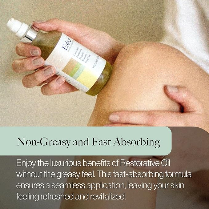 Esker Restorative Body Oil | Premium Deep Hydration Oil Designed to Soften and Moisturize Skin While Promoting Circulation and Energy Flow, Fast-Absorbing with Vitamins and Antioxidants 4oz