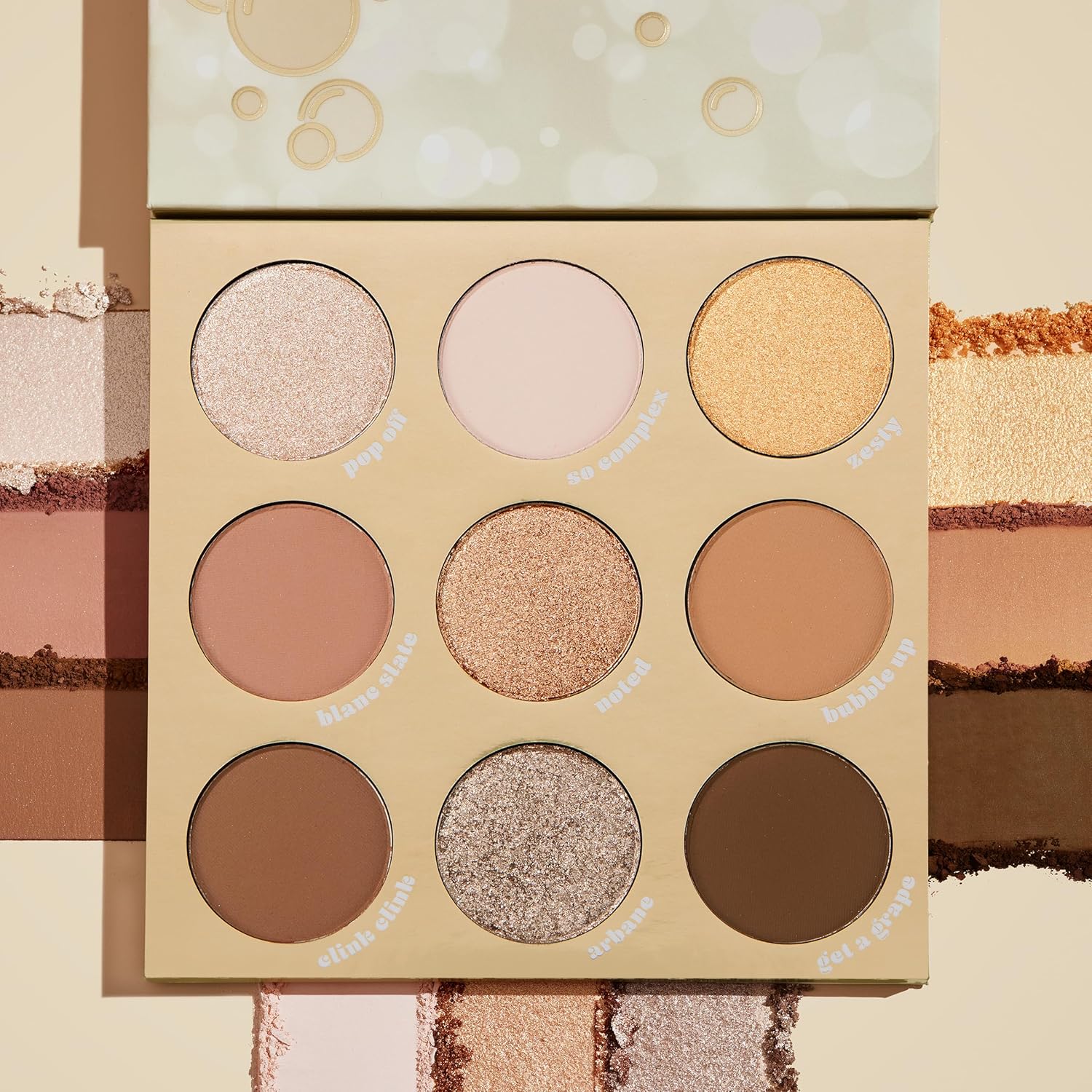 ColourPop Feelin' Bubbly Eyeshadow Palette - Brown & Gold Palette with Metallic and Matte Finishes - High-Pigment Eye Makeup with a Long-Wearing Formula (0.3 oz)