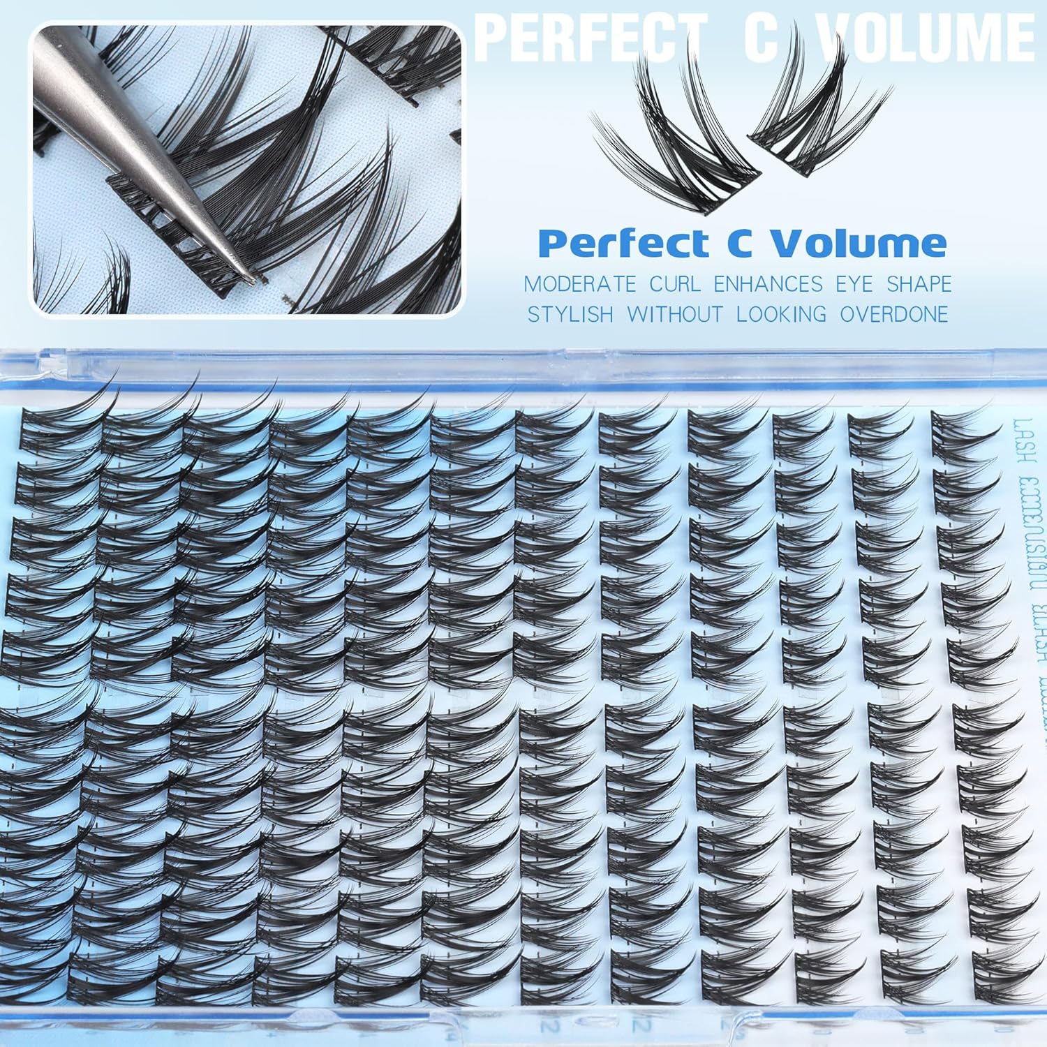 TNFVLONEINS Manga Lash Clusters Wispy Cluster Eyelash Extensions Natural Eyelash Clusters with Spikes Individual Lashes Clusters Fairy Lash Extension Anime Eye Lash Cluster Lashes