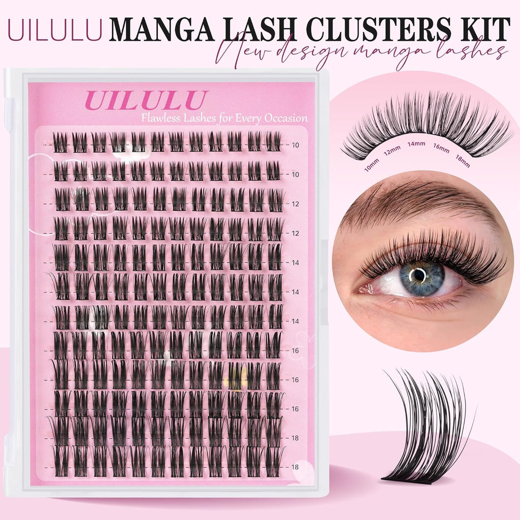 Lashes Clusters D Curl Fluffy Lash Clusters 0.07D 10-18 MIX 144 Eyelashes Individual Lashes Clusters DIY Lash Extensions at Home False Lashes Wide Band Natural Eye Lash Clusters U15 Lash