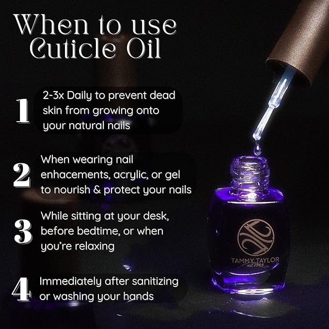 Tammy Taylor Hydrating Nail Cuticle Oil w/Cuticle Cream | Gardenia Cuticle Softener w/Vitamin E, Jojoba Oil, Natural Ingredients & USA Made Professional Nail Growth Oil for Growth & Strength .25 oz