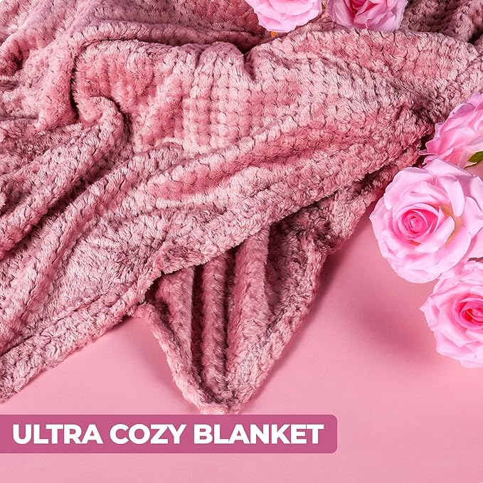 Birthday Gifts For Women, Self Care Gifts For Women - Jade Roller, 10 in 1 Spa Basket Care Package, Get Well Soon Gifts w/ Plush Blanket, Relaxing Spa Gift Basket, Birthday Gift Basket For Mom Wife