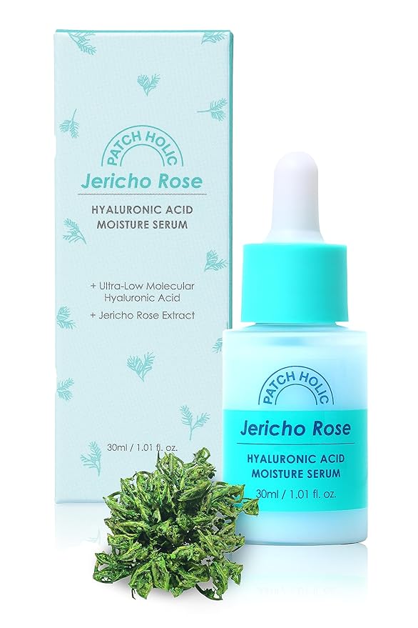 Jericho Rose Hyaluronic Acid Moisture Serum - Korean Hyaluronic Acid Serum for Face | Hydrating Serum for Dry Skin | Wrinkle-Reducing Face Serum for Women & Men | Skin Serum (1.01 fl. oz)