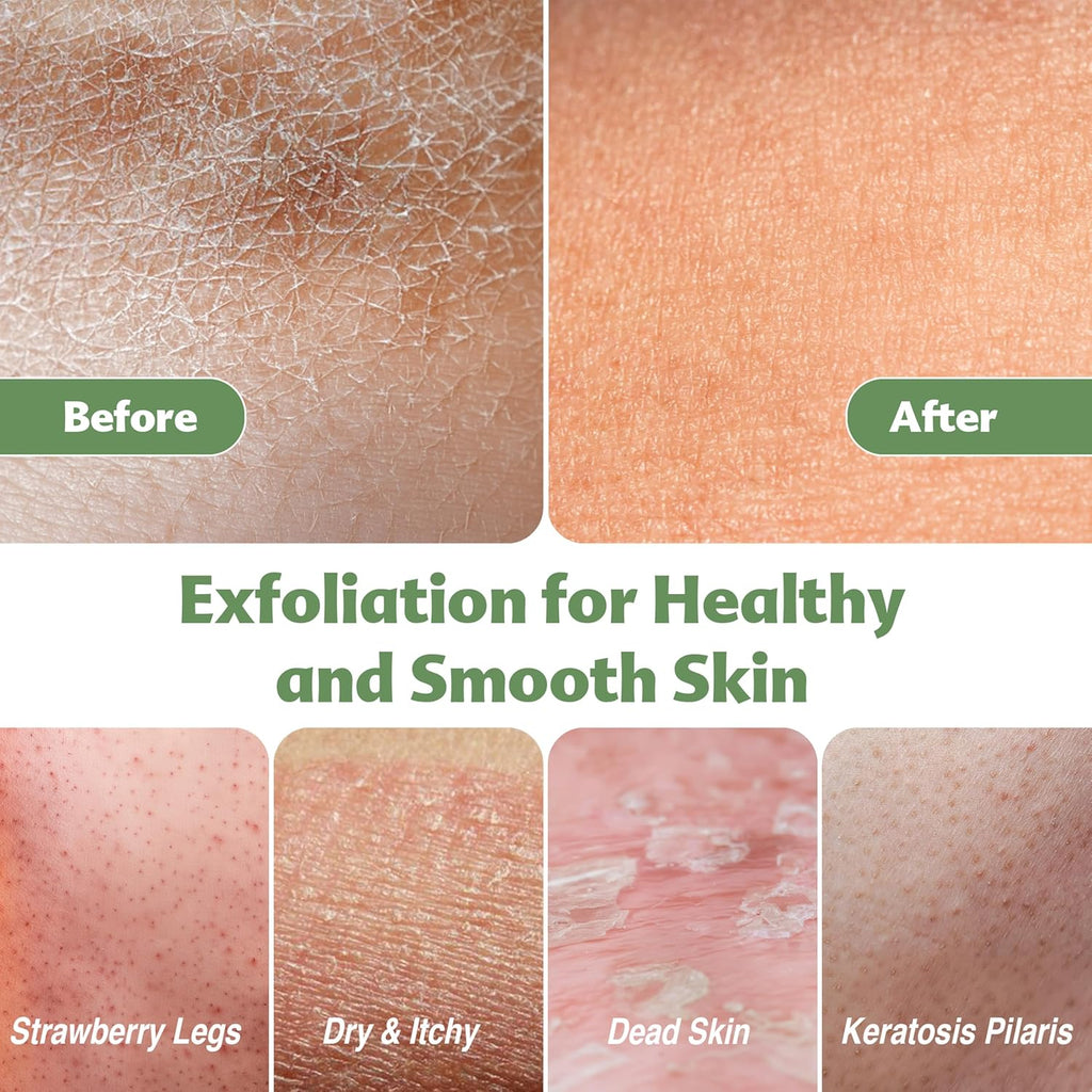 Set of Exfoliating Glove, Face Scrubber & Back Scrubber for Shower, 100% Vegan Viscose exfoliating body scrubber, Bath Hammam Kese & Spa Mitt