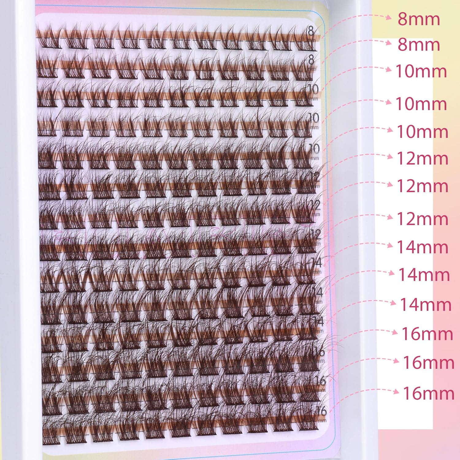 Brown Lash Clusters Wispy Lash Clusters Eyelash Extensions 154pcs Brown Eyelash Clusters 8-16MM Natural Cluster Lashes Extensions by Ruairie
