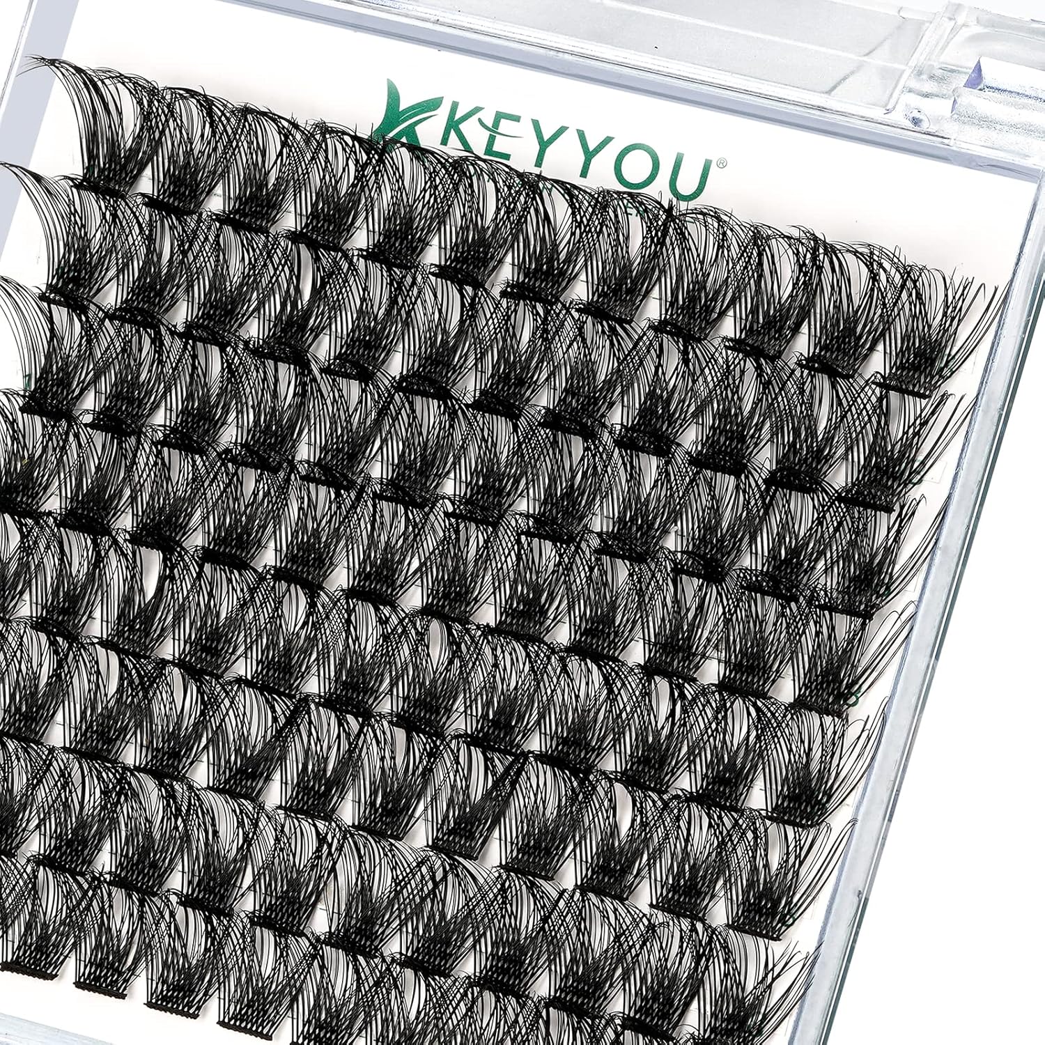 Lash Clusters 96pcs Individual Lashes D Curl 18mm Cluster Lashes KEYYOU Volume Wispy Lash Extension Soft&Comfortable Easy DIY at Home(Y03 D-18mm)