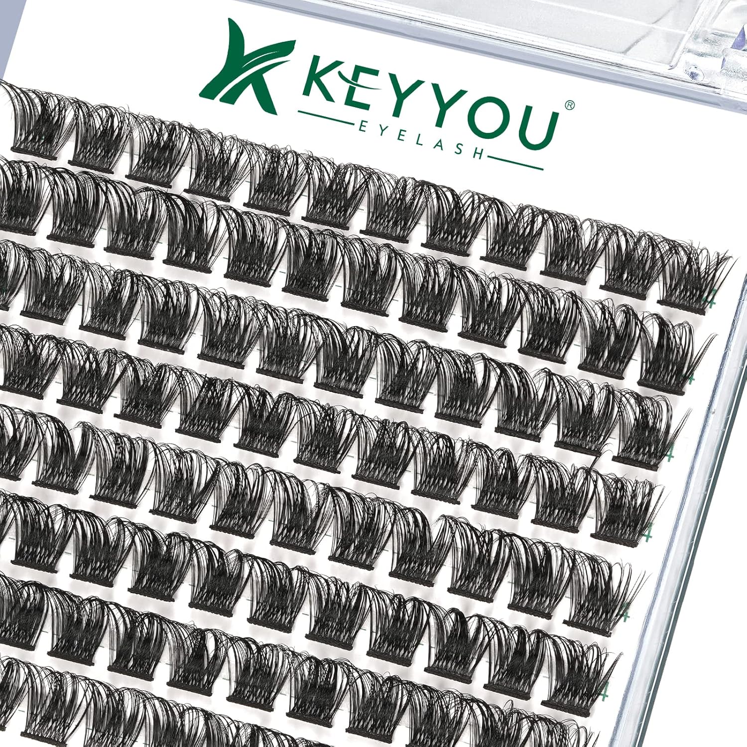 Lash Clusters,96 Pcs Cluster Lashes D Curl 14mm DIY Lash Extensions Eyelash Clusters,KEYYOU Volume Wispy Individual Lashes Soft&Comfortable Easy DIY at Home(Y06,D-14mm)