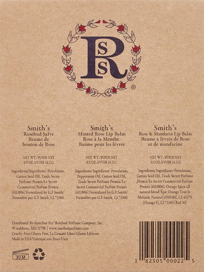 Rosebud Lip Balm Trio