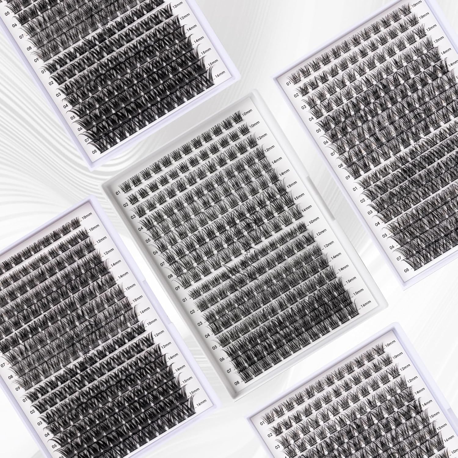 Lash Clusters 204 Pcs Individual Lashes Clusters Eyelash Extensions False Eyelashes DIY Lash Extension Kit Reusable False Eyelashes Natural Look Mix 10-16mm C D Curl(DM20+DM23)