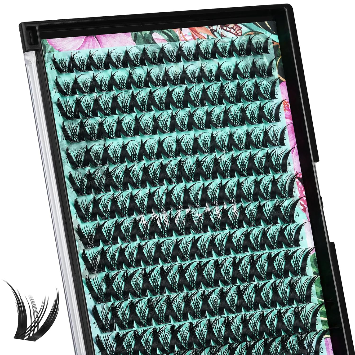 Lash Clusters Manga 168Pcs Eyelash Cluster Wet Look Ultra-Thin Invisible Lash Band Eyelashes Extensions Spiky Anime Wide Span Lashes(Kitten,C-Mix10-18mm)