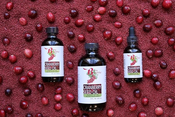 Cranberry Seed Oil - 2 fl oz - Cold-Pressed from US Grown Cranberries - Moisturizing for Face, Body & Hair