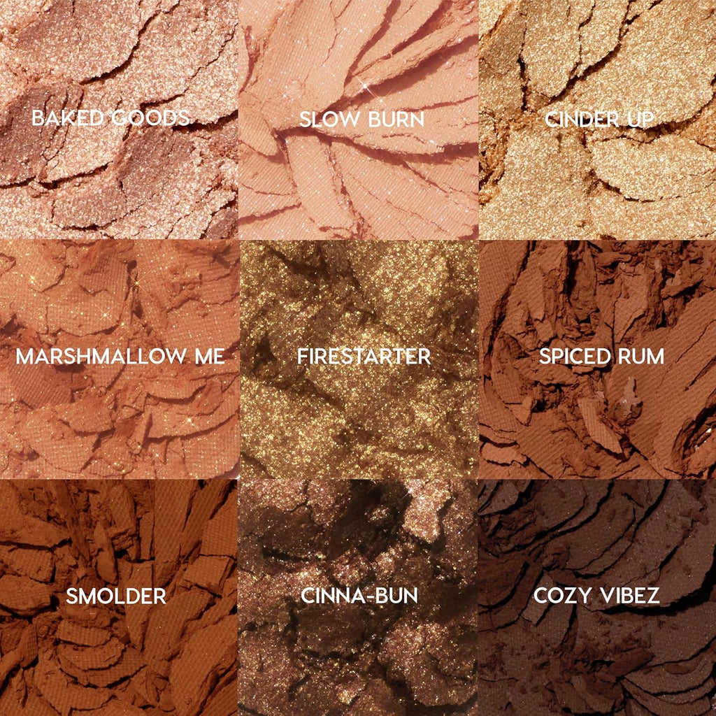 ColourPop Eyeshadow Palette - Eye Makeup Palette with Matte, Metallic, Matte Sparkle & Glitter Finishes - High-Pigment Eye Makeup with a Long-Wearing Formula - Feelin' Toasty (0.3 oz)