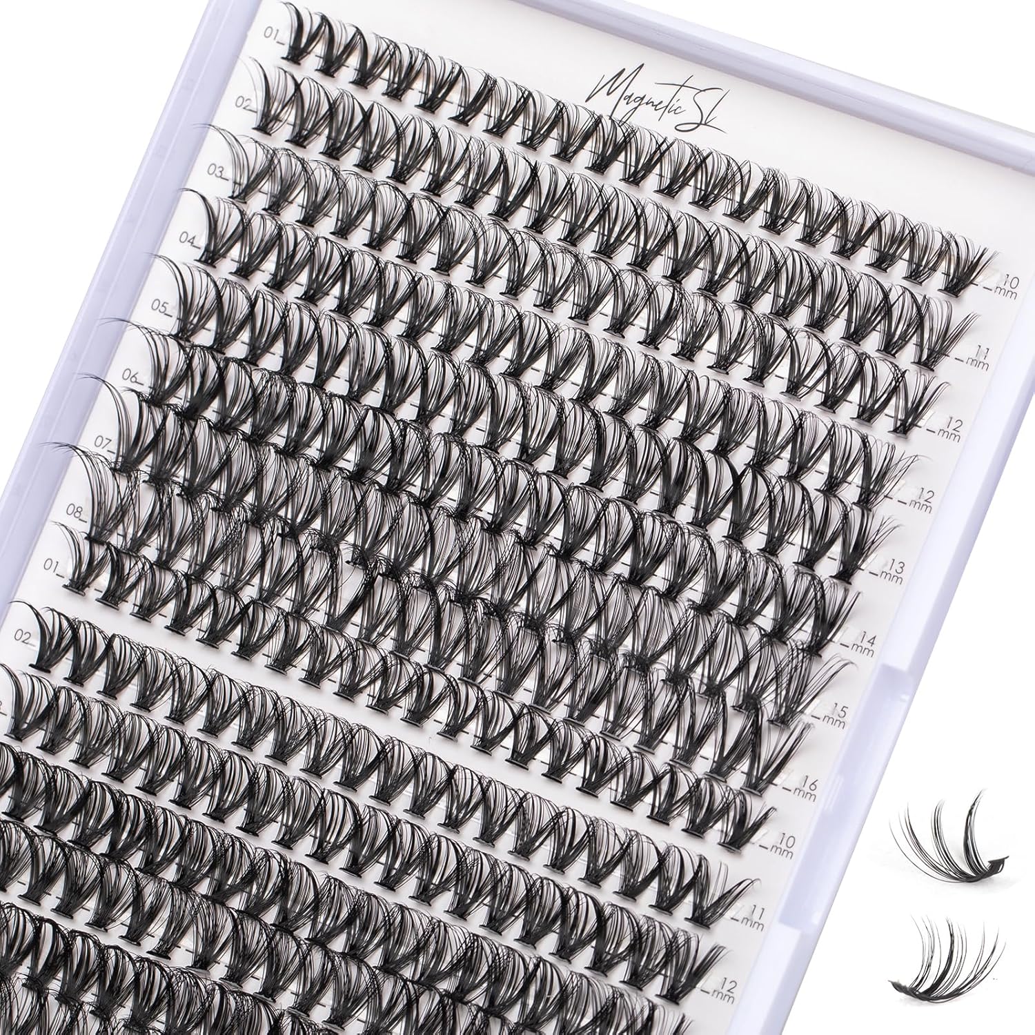 Lash Clusters 320pcs Individual Lashes 30D&40D DIY Lash Extensions D Curl Lash Clusters False Eyelashes Natural Look 10-16mm Mix Cluster Eyelash Extensions EASY TO USE (30D+40D-0.07D)