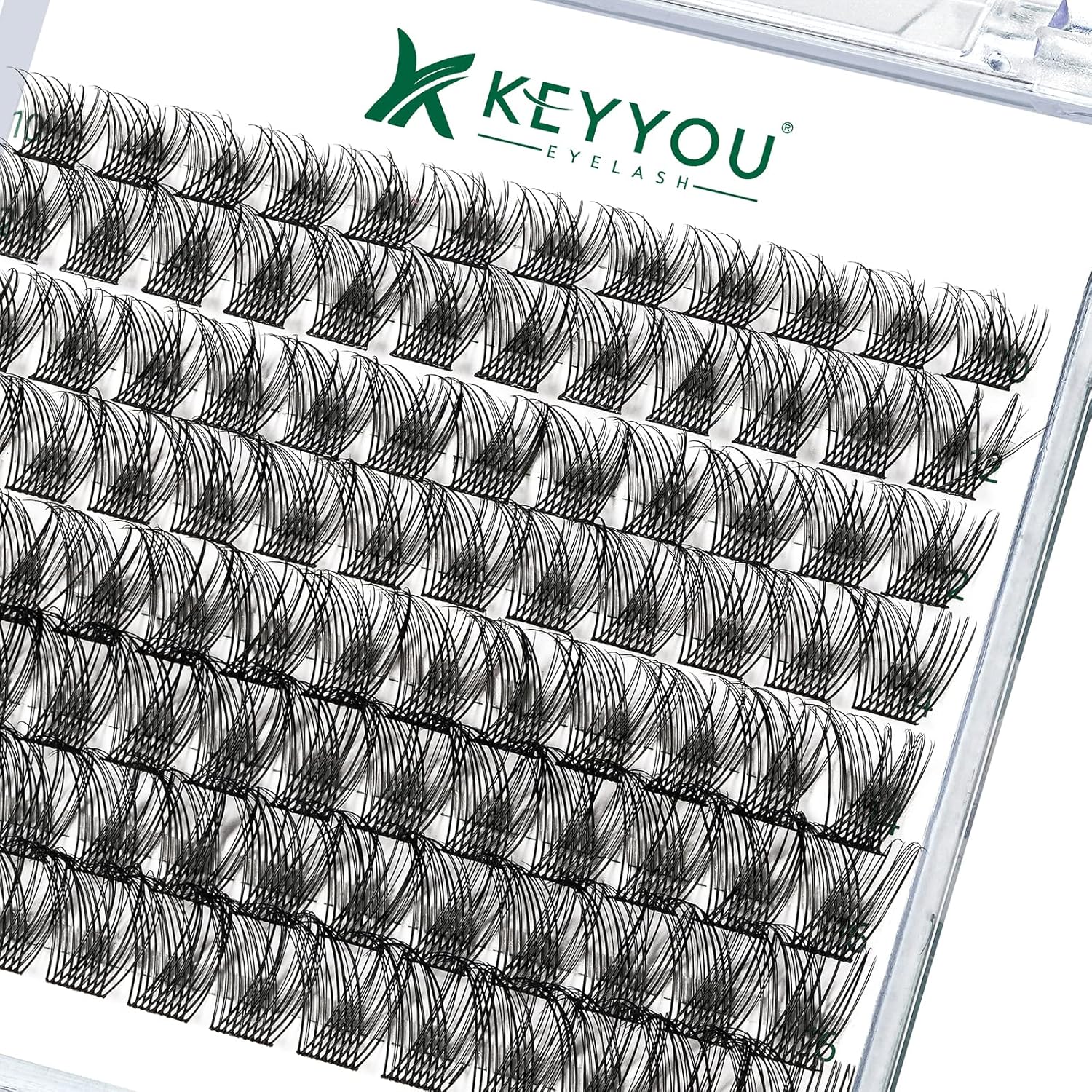 Lash Clusters,96 Pcs Cluster Lashes D Curl 8-18MIX DIY Lash Extensions Eyelash Clusters,KEYYOU Volume Wispy Individual Lashes Soft&Comfortable Easy DIY at Home(Y13,D-8-18MIX)