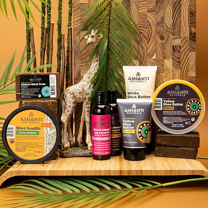 Scented Whipped Shea Butter for Skin | African Body Butter for Women w/Coconut, Almond Oil (Pink Kisses Souffle, 8 oz)