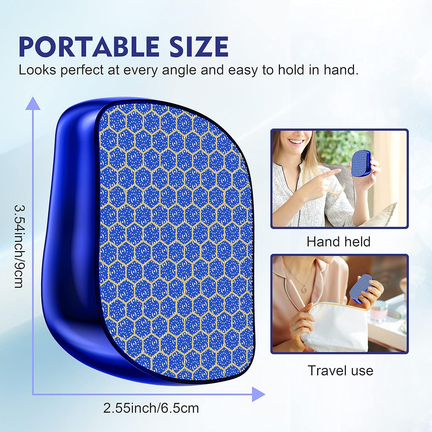 Foot File, Nano Glass Callus Remover, Portable Professional Foot Beauty Care Tool, can be Used for Wet/Dry Cracked feet, Painless Foot File for Dead Skin, Foot calluses, and Foot cuticles - Blue