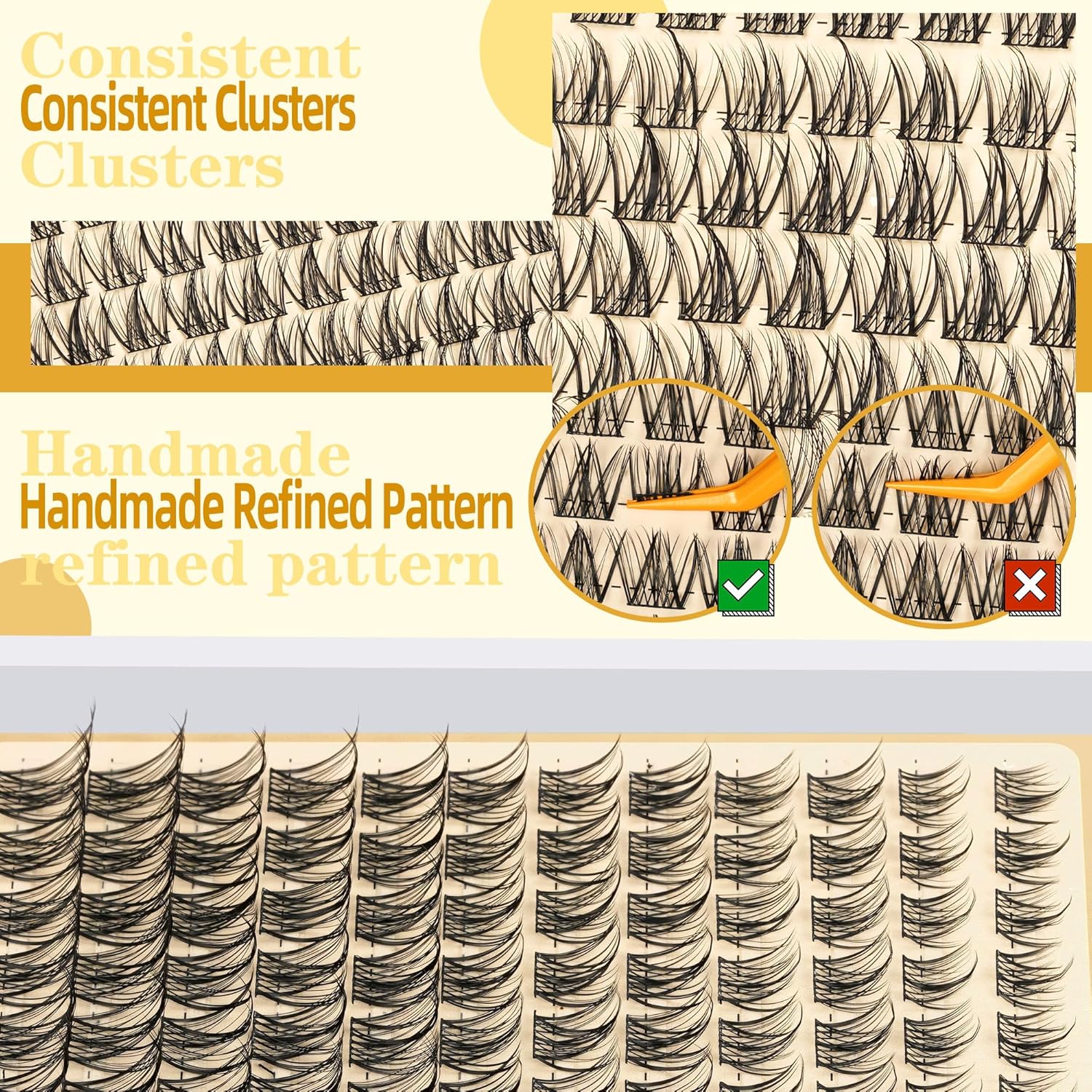 Eyelash Clusters Set 10-18mm Wispy Lash Clusters D Curl DIY Cluster Lash Extension Kit Individual Lashes Kit With Bond & Seal, Glue Remover, Tweezers(LF02 Lashes Set)