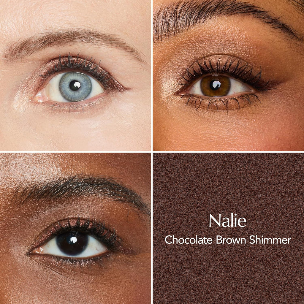 Thrive Causemetics Infinity Waterproof Eyeliner Pencil, Built In Sharpener & Smudge Tip, Long Lasting, Smudge Proof, Hyaluronic Acid & Shea Butter, Vegan, Cruelty Free, Nalie (Chocolate Brown Shimmer)