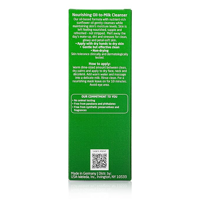 Weleda Skin Food Face Care Nourishing Oil-to-Milk Cleanser, 2.5 Fluid Ounce, Plant Rich Cleanser with Sunflower Seed Oil, Chamomile Extract and Pansy