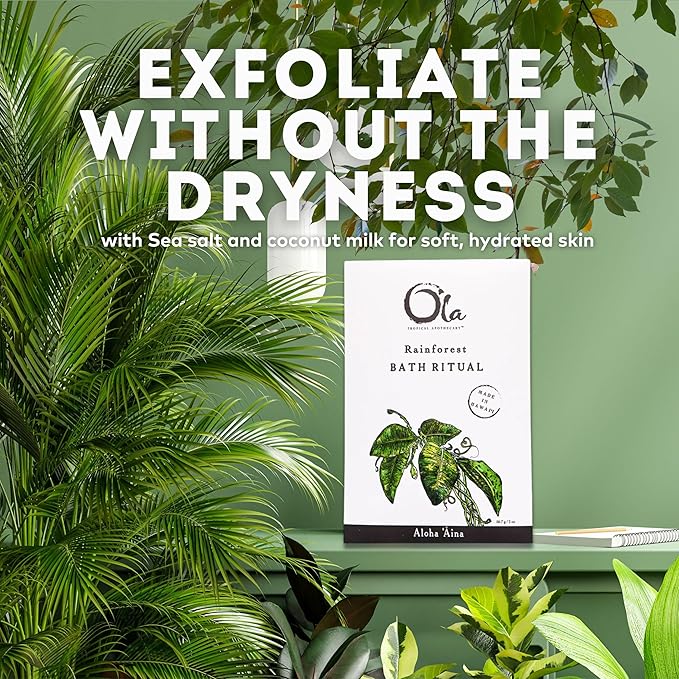 Ola Tropical Apothecary Rainforest Scented Hawaiian Sea Salt Bath Rituals - 2 oz